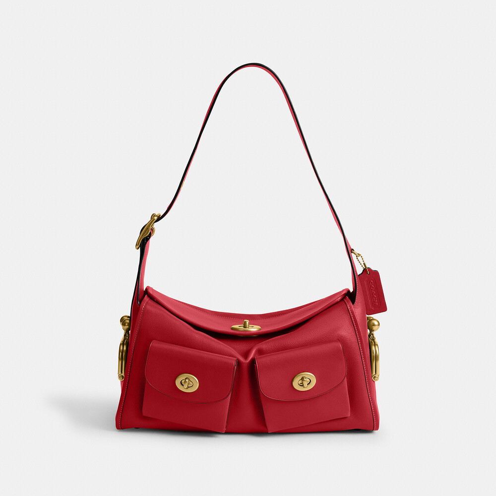 Coach Turnlock Haversack Bag - Scarlet